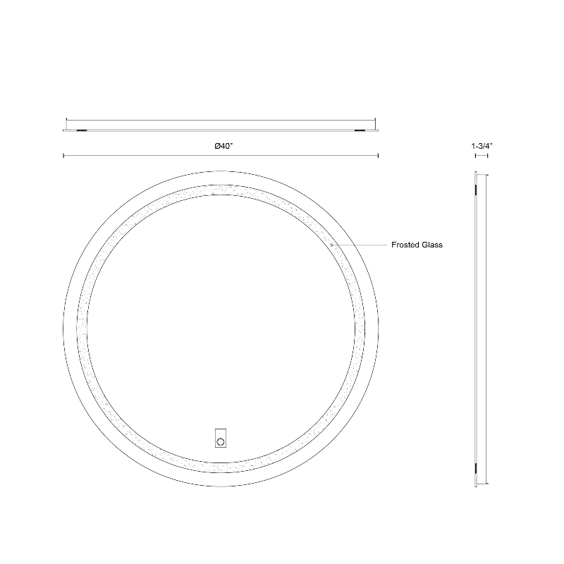Kuzco VM40440 Hillmont 40" LED Vanity Mirror, CCT Selectable