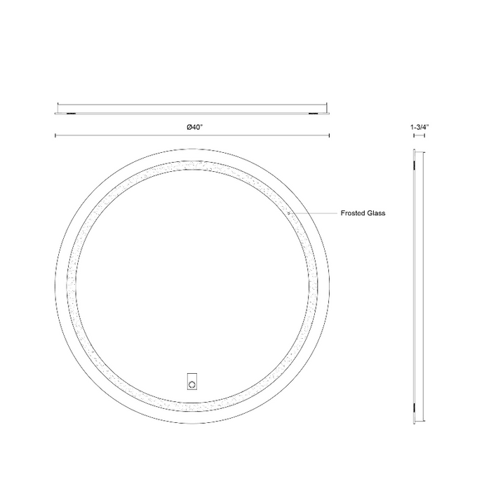 Kuzco VM40440 Hillmont 40" LED Vanity Mirror, CCT Selectable