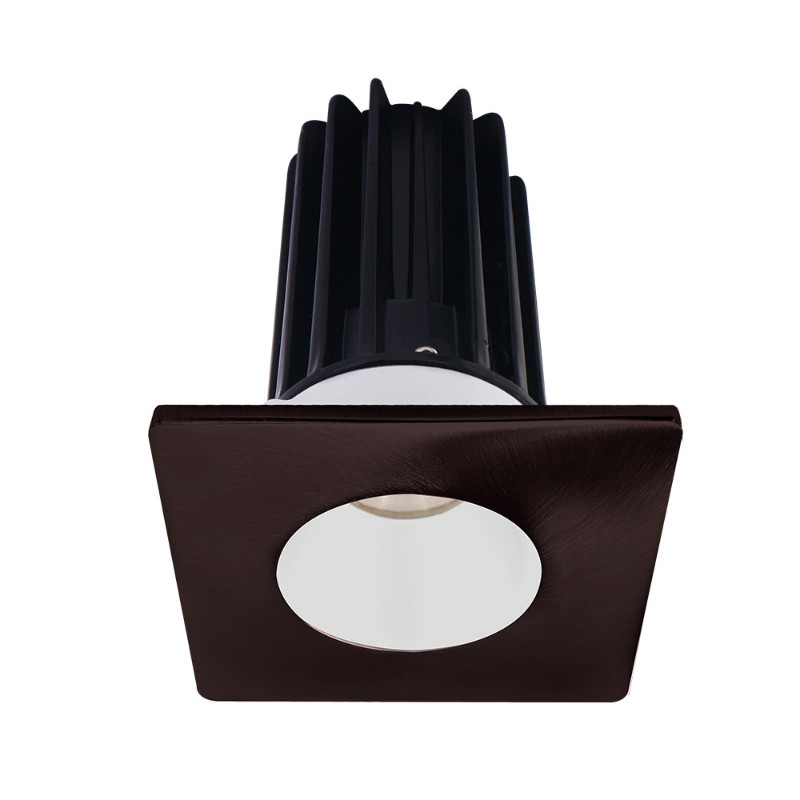 Lotus LED-2-S15W Designer 2" 15W LED Square Recessed Downlight, 5CCT Selectable - White/Bronze