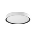 Kuzco FM43920-5CCT Essex 1-lt 20" LED Flush Mount, 5CCT Selectable - White/Black
