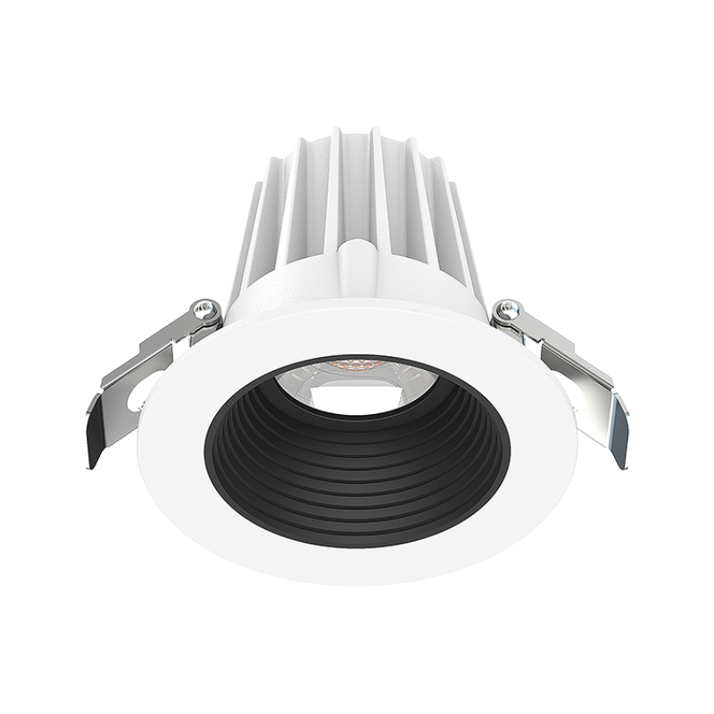 Lotus JXL-COB02-R09W 2" 9W LED Round Economy Recessed Downlight, 5CCT Selectable - Baffle Black/White