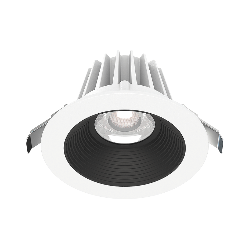 Lotus JXL-COB04-R15W 4" 15W LED Round Economy Recessed Downlight, 5CCT Selectable - Baffle Black/White