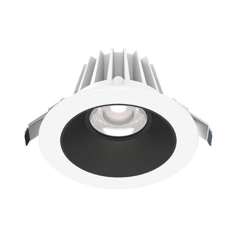 Lotus JXL-COB04-R15W 4" 15W LED Round Economy Recessed Downlight, 5CCT Selectable - Smooth Black/White