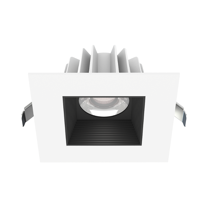 Lotus JXL-COB04-S15W 4" 15W LED Square Economy Recessed Downlight, 5CCT Selectable - Baffle Black/White