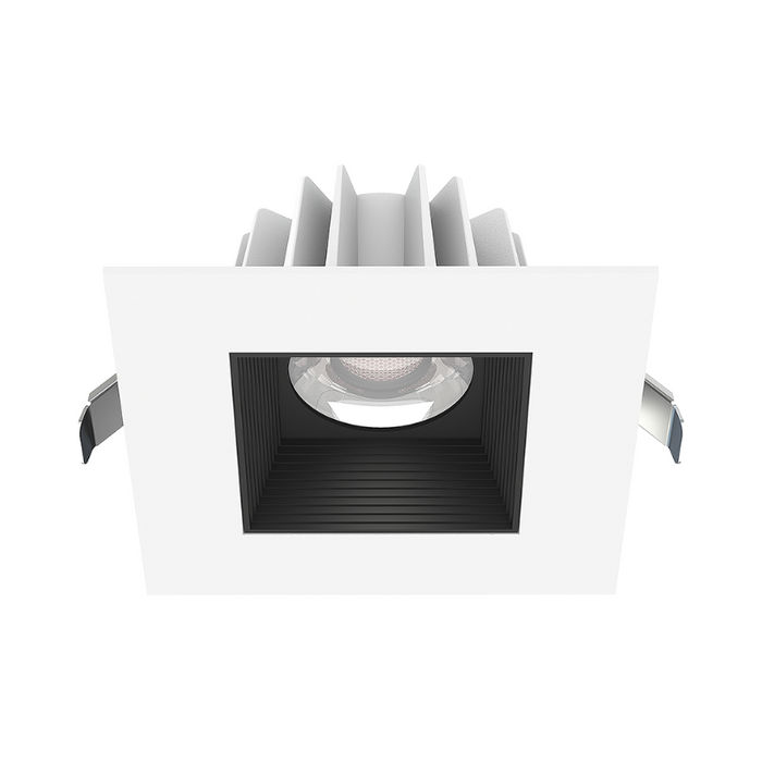 Lotus JXL-COB04-S15W 4" 15W LED Square Economy Recessed Downlight, 5CCT Selectable - Baffle Black/White
