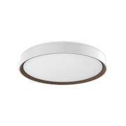 Kuzco FM43920-5CCT Essex 1-lt 20" LED Flush Mount, 5CCT Selectable - White/Walnut
