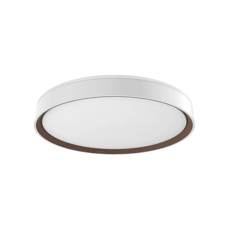 Kuzco FM43920-5CCT Essex 1-lt 20" LED Flush Mount, 5CCT Selectable - White/Walnut