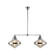 Alora LP348241 Willard 2-lt 41" Linear Pendant - Polished Nickel/Clear Prismatic
