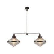 Alora LP348241 Willard 2-lt 41" Linear Pendant - Urban Bronze/Clear Prismatic