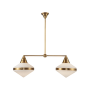 Alora LP348241 Willard 2-lt 41" Linear Pendant - Vintage Brass/Matte Opal
