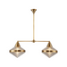 Alora LP348241 Willard 2-lt 41" Linear Pendant - Vintage Brass/Clear Prismatic