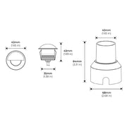 ROC Lighting WL-100 1-lt 2" LED Recessed Outdoor Wall Light