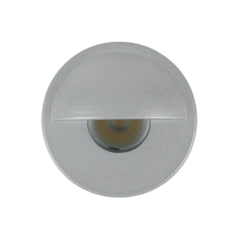 ROC Lighting WL-200 1-lt 2" LED Recessed Outdoor Wall Light - Silver