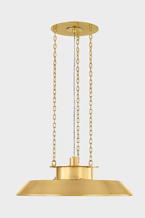 Hudson Valley 8822 Woodrow 1-lt 22" Pendant - Aged Brass
