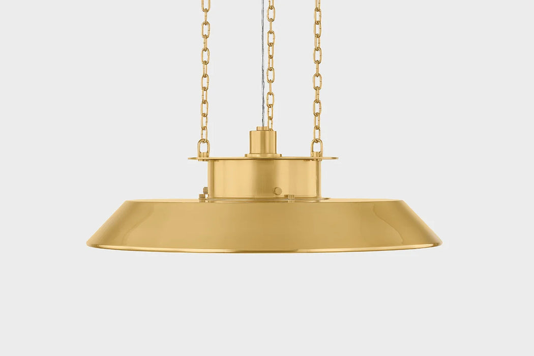 Hudson Valley 8822 Woodrow 1-lt 22" Pendant - Aged Brass
