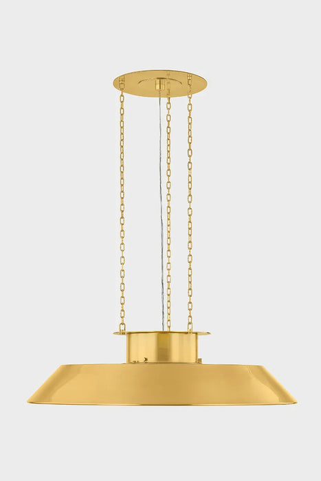 Hudson Valley 8832 Woodrow 1-lt 32" Pendant - Aged Brass