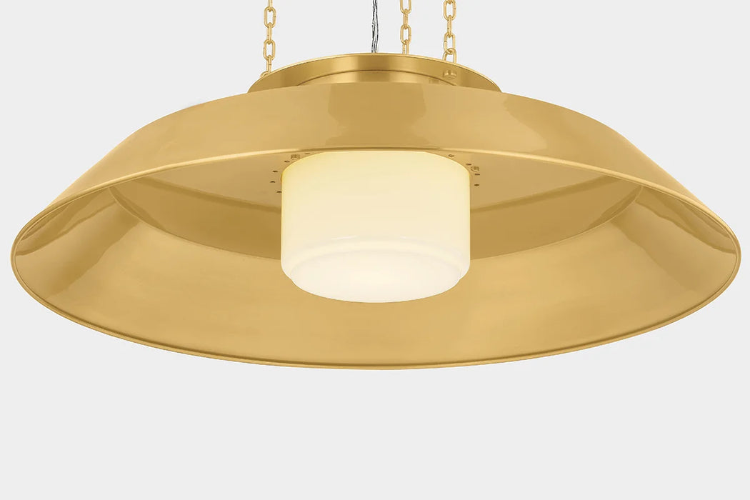 Hudson Valley 8832 Woodrow 1-lt 32" Pendant - Aged Brass