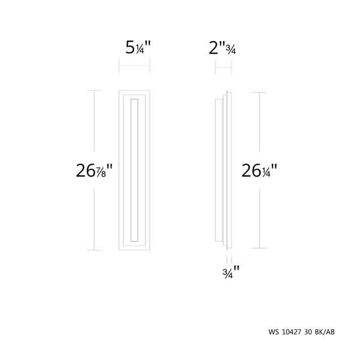 Modern Forms WS-10427 Lyrikal 27" Tall LED Wall Sconce