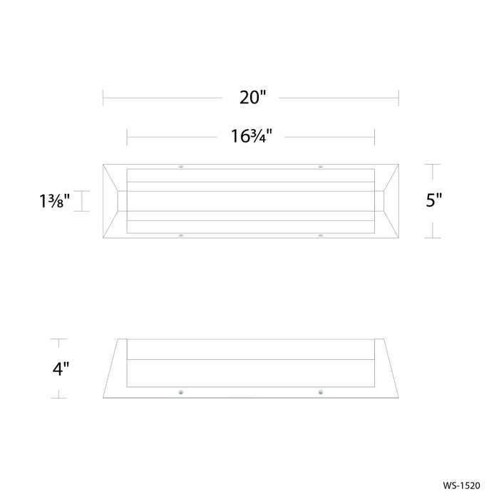 Modern Forms WS-1520 Swale 1-lt 20" LED Vanity Light