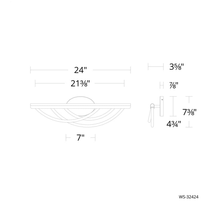 Modern Forms WS-32424 Swoop 24" LED Vanity