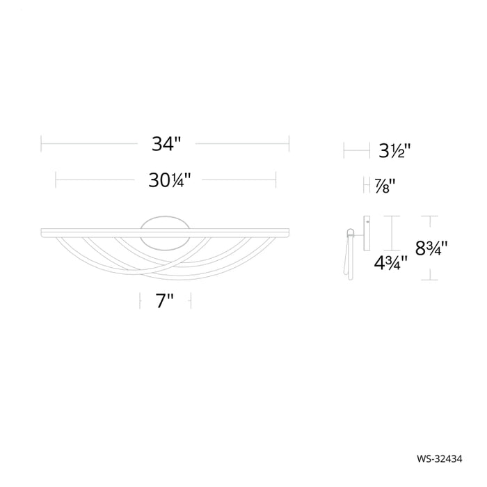 Modern Forms WS-32434 Swoop 34" LED Vanity
