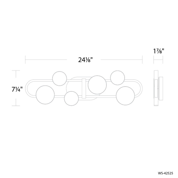 Modern Forms WS-42525 Tableau 1-lt 24" LED Vanity Light