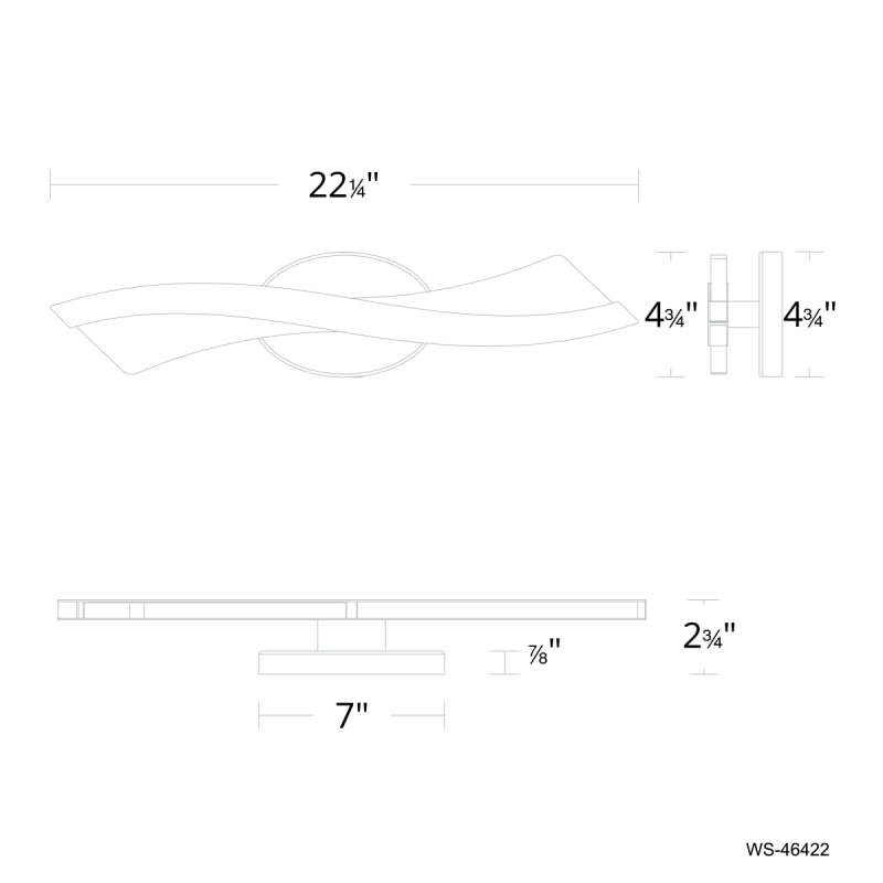 Modern Forms WS-46422 Ascot 22" LED Vanity