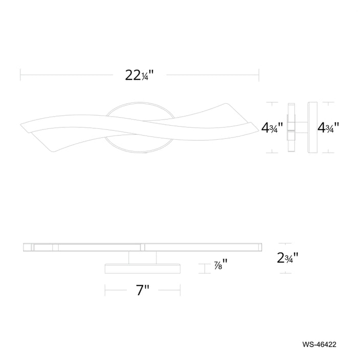 Modern Forms WS-46422 Ascot 22" LED Vanity