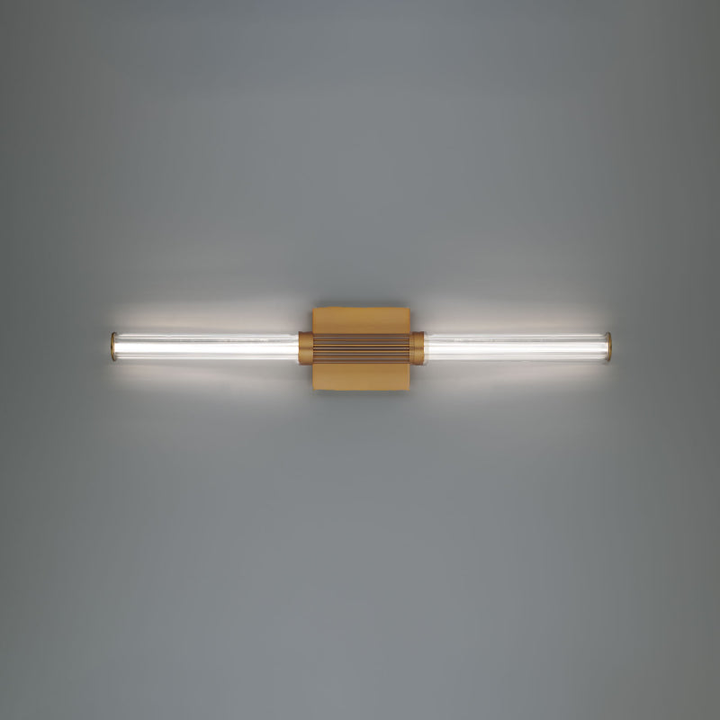 Modern Forms WS-50528 Ribeye 2-lt 28" LED Wall Sconce - Aged Brass