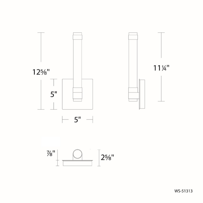 dweLED WS-51313 Jedi 1-lt 13" Tall LED Wall Sconce