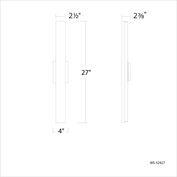 Modern Forms WS-52427 Lanza 27" LED Vanity