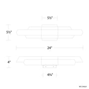 Modern Forms WS-54424 Montage 1-lt 24" LED Bathroom Sconce