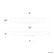 Modern Forms WS-54432 Montage 1-lt 32" LED Bathroom Sconce
