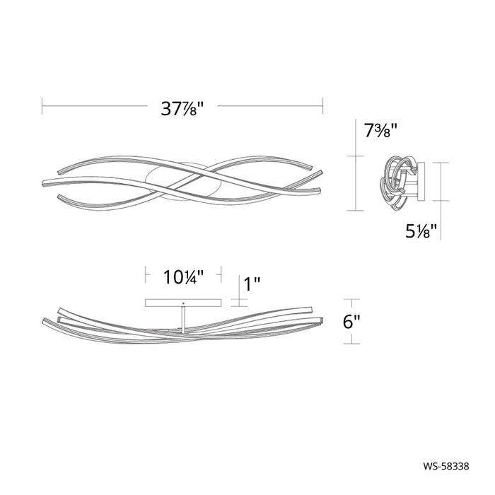 Modern Forms WS-58338 Lior 38" LED Vanity Light