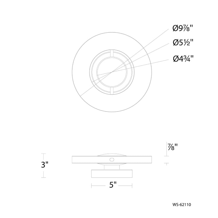 Modern Forms WS-62110 Cymbal 10" LED Wall Sconce