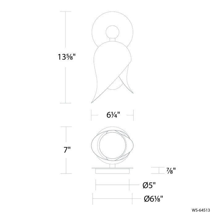 Modern Forms WS-64513 Elixir 6" LED Wall Sconce