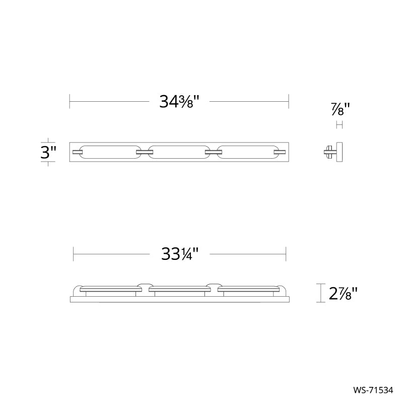 dweLED WS-71534 Spectacle 1-lt 24" LED Bath & Wall Sconce