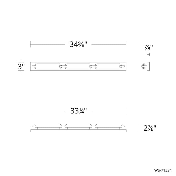 dweLED WS-71534 Spectacle 1-lt 24" LED Bath & Wall Sconce