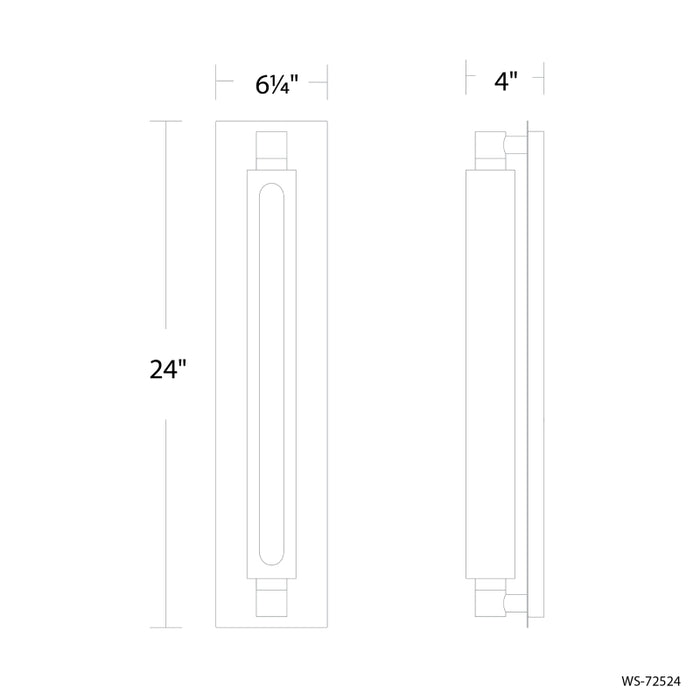 Modern Forms WS-72524 Stanchion 24" Tall LED Wall Sconce