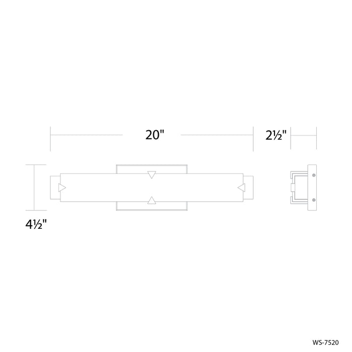 Modern Forms WS-7520 Carlisle 20" Tall LED Wall Sconce