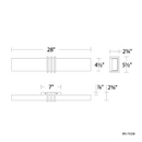 dweLED WS-75328 Minibar 1-lt 28" LED Bathroom Vanity