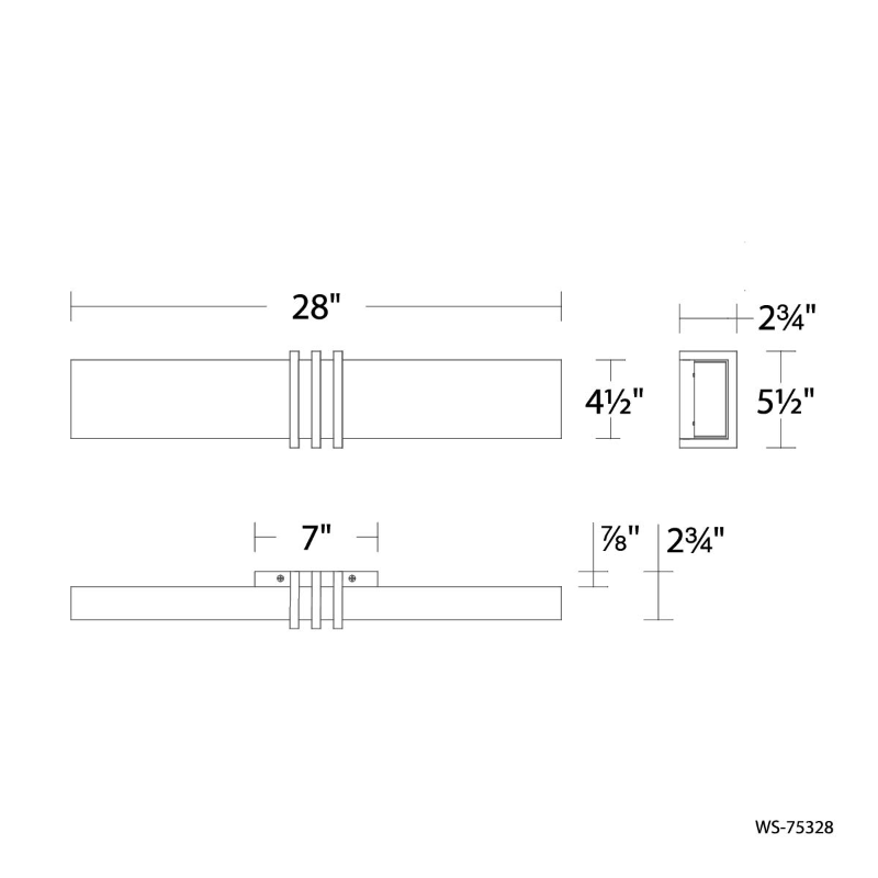dweLED WS-75328 Minibar 1-lt 28" LED Bathroom Vanity