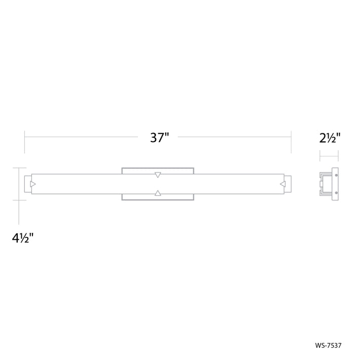 Modern Forms WS-7537 Carlisle 37" Tall LED Wall Sconce