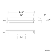 dweLED WS-79524 Shard 1-lt 24" LED Vanity