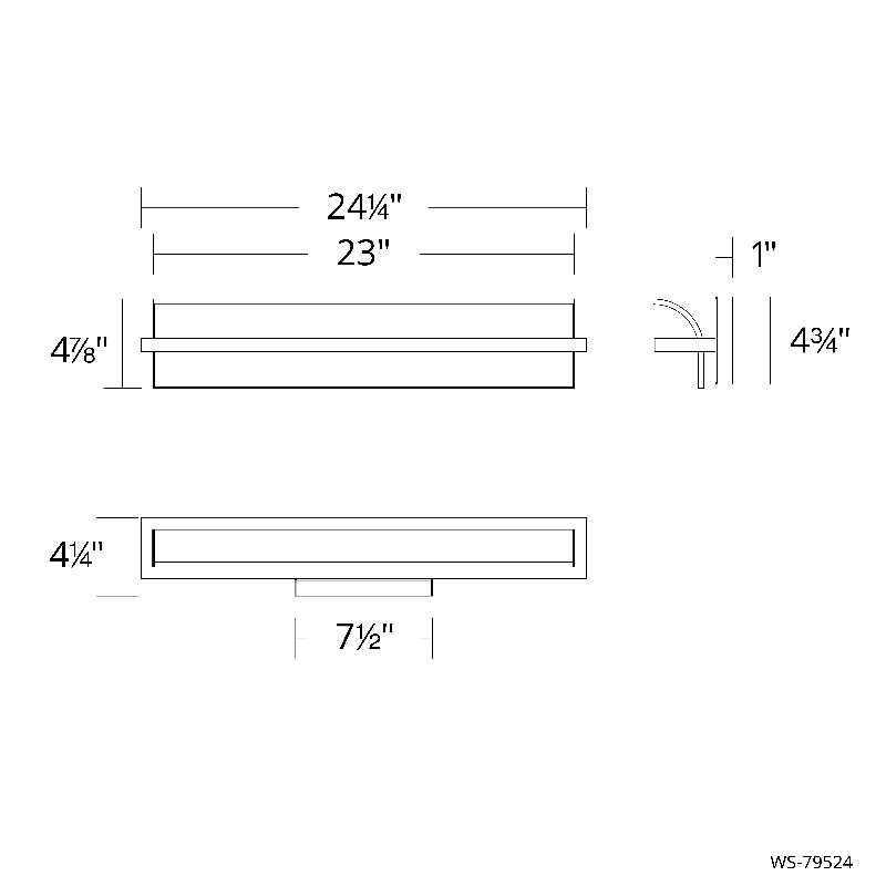 dweLED WS-79524 Shard 1-lt 24" LED Vanity
