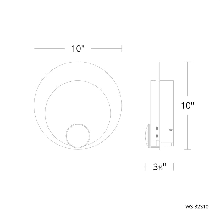 Modern Forms WS-82310 Rowlings 10" LED Wall Sconce