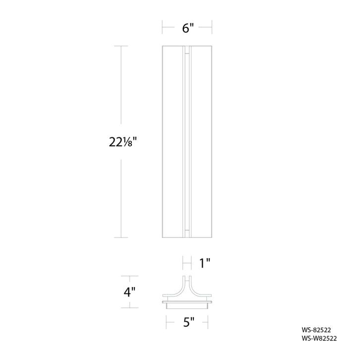 Modern Forms WS-82522 Strait 22" Tall LED Wall Sconce