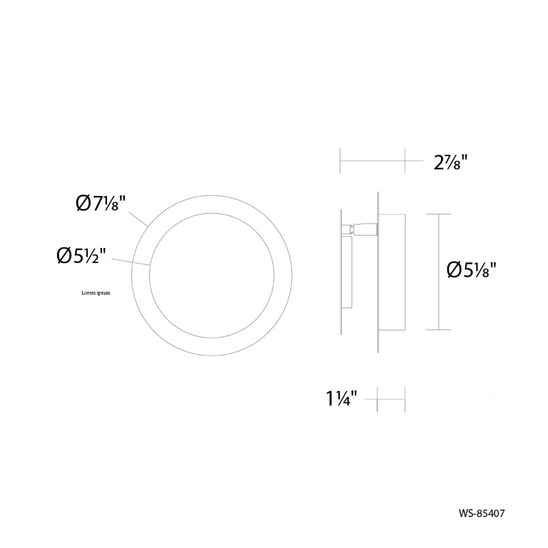 dweLED WS-85407 Moonglow 1-lt 7" LED Wall Sconce
