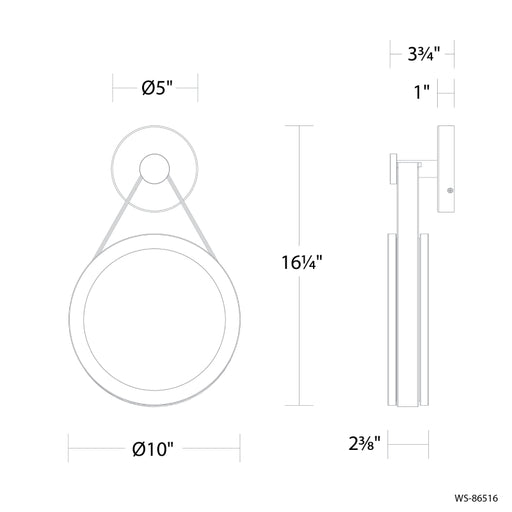 Modern Forms WS-86516 Clare 10" LED Wall Sconce
