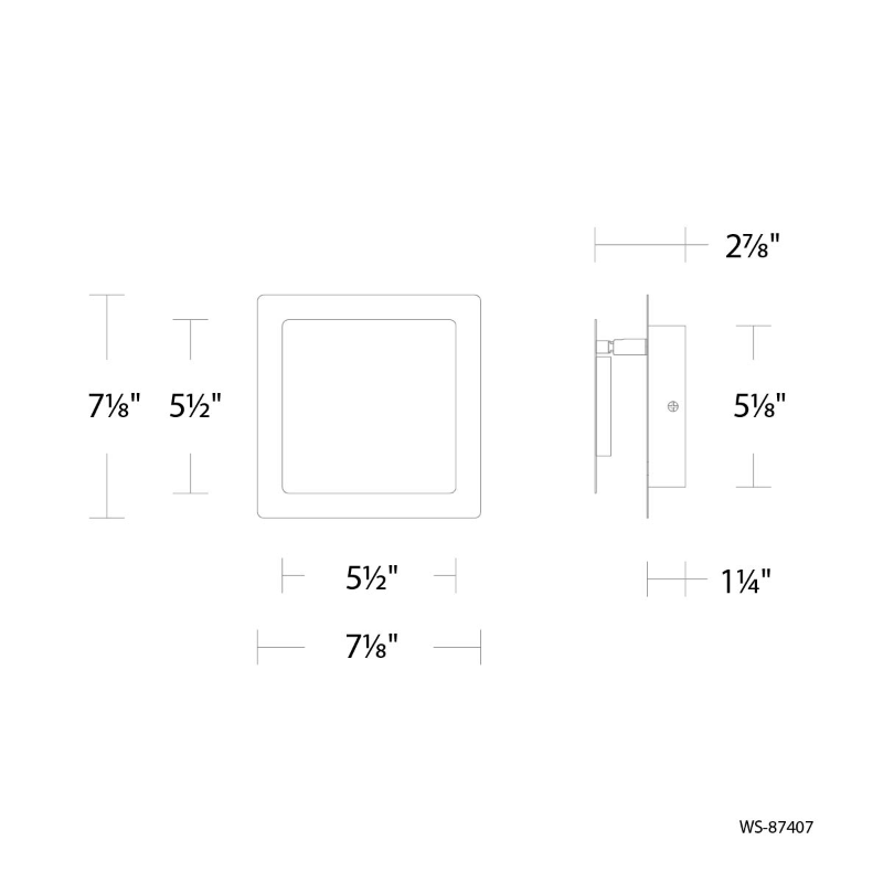 dweLED WS-87407 Greet 1-lt 7" LED Wall Sconce